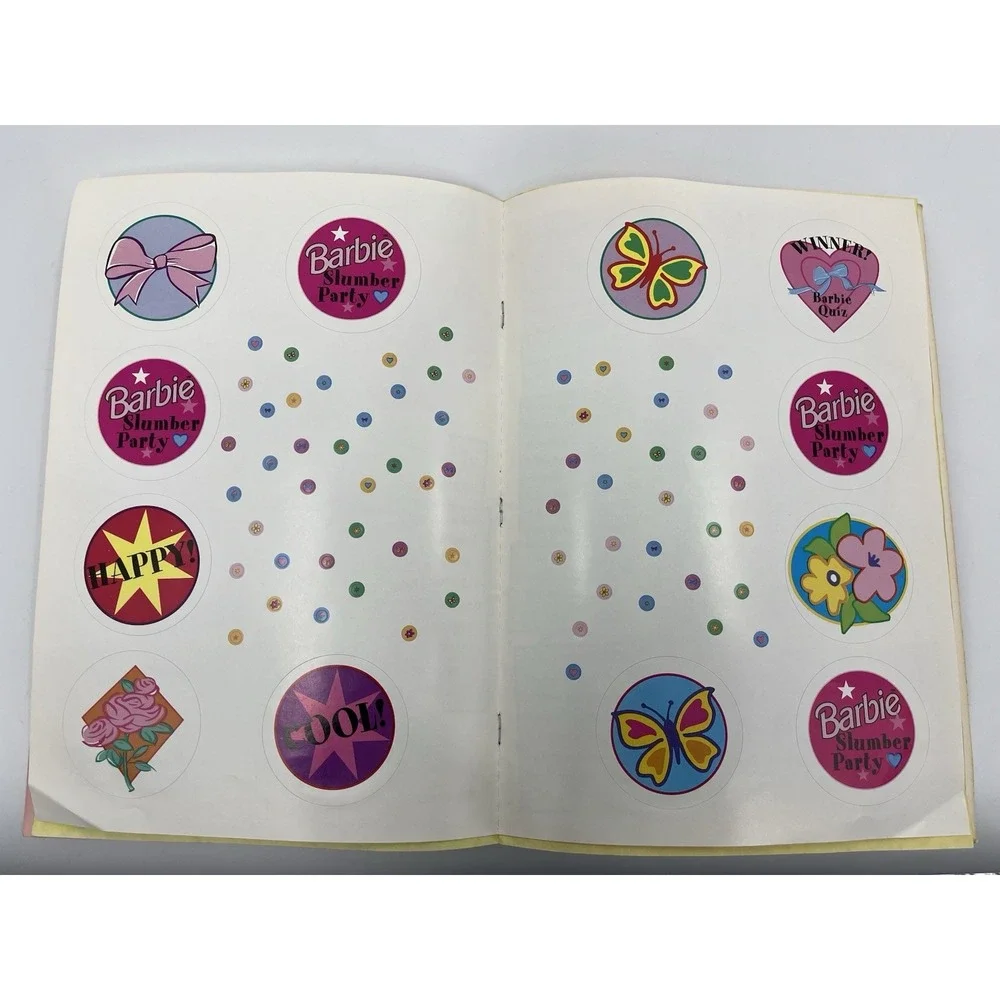 My Barbie Slumber Party Book Golden Books with Stickers 1998 PB